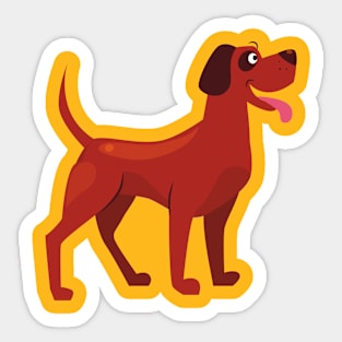 Pinscher Dog in Red Sticker